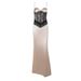 Elegant Champagne Lace Corset Dress – Sexy High-Waisted Evening Gown With Floral Appliqué Fashion Trends_ecoleips.com