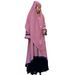 Verve New Spring Sleeve Robe Women's Abaya Three-Piece Set Casual Long Dress_ecoleips.com