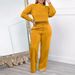 Women's Clothing Autumn New Long Sleeved Round Neck Sweatshirt Elastic Waist Trousers Casual Fashion Two Piece Suit_ecoleips.com