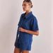 European American Style 2025 Summer New Cross-border Foreign Trade Washed Vintage Solid Color Short-sleeve Shirt And_ecoleips.com