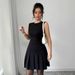 Women's Clothing Women's Casual Sleeveless Elegant Solid Color Ruffled Mini Dress_ecoleips.com