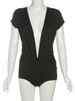 Weird Puss Sexy Coquette Romper Women Shorts Sleeve Deep V-Neck Patchwork Knot Ruched Sash Midnight Club Skinny Street Playsuits_ecoleips.com