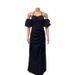 Women's Clothing New Halter Neck Wrap Chest Low Cut Pleated Splicing Lantern Sleeve Irregular Dress_ecoleips.com