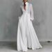 Elegant Slim-Waist Maxi Dress French-Inspired Ruffle Design Lantern Sleeves All-Season Versatility Women's Fashion_ecoleips.com