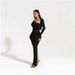 Summer Slim Fit Long Sleeved Slit Dress European American Style Sexy Cross Border Trade Women's Clothing_ecoleips.com