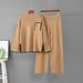 Women's Fashion Trendy Two Piece Set European And American Style Cross Border Jacquard round Neck Loose Top with Straight Leg Pants_ecoleips.com