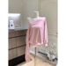 Korean-style Simple Off-shoulder Long-sleeve Sweatshirt For Women, New Spring/autumn Thin Versatile Loose-fitting Sweet_ecoleips.com