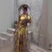 Women's Clothing Sexy Oblique Shoulder One Shoulder Long Sleeve Floral Gauze Dress Long Skirt High End Large Swing Floral_ecoleips.com