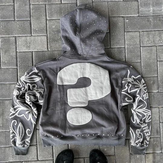 Y2K Streetwear Hoodie – 3D Digital Print Oversized Sweater | Grunge Distressed Pullover (XS-XXXXL, Black/Grey/Red)_ecoleips.com