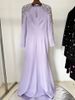 Newest Fashion 2025 Designer Party Vestido Women's Diamonds Beaded Split Long Maxi Dress Purple Glitter Rivet Tops PTF8_ecoleips.com