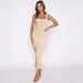 2025 Cross-Border European And American Women's Clothing Bodycon Bestseller Slit Slim-Fit Sexy Dress Summer_ecoleips.com