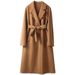 100% Pure Coat For Women, Lon Style, Winter 2025, Lon-sleeved, Wavy Pattern, Double-sided Cashmere Coat,_ecoleips.com