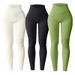 Yoga European And American Sexy Tight Cross-Strap Sports Workout High-Waisted Tummy Control Ribbed Long Pants For_ecoleips.com