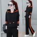 Plus Size Women's Hoodie & Jogger Set – Oversized Pullover & Loose Fit Pants, Breathable Polyester, Trendy Color Blocking (M-4XL, Grey/Black)_ecoleips.com