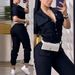 Women's Clothing Fashion Mature Women's Casual Multi Pocket Waist Elastic Workwear Jumpsuit_ecoleips.com