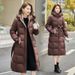"Elegant Long Winter Coat For Women – Knee-Length Quilted Jacket With Hood (M-3XL, Slim Fit & Warm)"_ecoleips.com