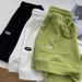 Women's High-Waisted A-Line Shorts – Elastic Drawstring Casual Lounge Shorts With Pockets, Breathable Polyester Spandex Wide-Leg Athletic Shorts_ecoleips.com