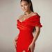 Women's Clothing Evening Dress One Shoulder Sexy Slit Dress Top Solid Color Pleated Hip_ecoleips.com