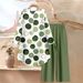 Women's Polka Dot Print Two Piece Set Elegant Casual Loose Fitting Long Sleeved Top with Pants for Spring/Summer_ecoleips.com