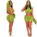 4392 New Women's Casual Sleeveless Hooded Beach Short Skirt Set_ecoleips.com
