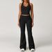 Zechuang Women's High Waist Racerback Yoga Set Sports Fitness Running Suit Fold Up Design Naked Feel_ecoleips.com