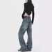 KEN STUDIO Autumn/Winter New Gradient Slightly Spicy Jeans American Retro Design Wide-Leg Flared Pants_ecoleips.com