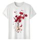 Women's T-Shirts Tshirt Muscle Freaks Red Flowers Minimalist Floral Style_ecoleips.com