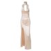 2024 New Fashion Sexy Deep V Neck Halter Backless Ribbon Slit Dress For Women Wholesale_ecoleips.com
