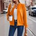 Women's Stylish Solid Color Casual Jacket With Zip-Up Design - Lightweight Polyester Blend, Versatile For Spring & Summer_ecoleips.com