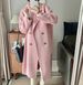 Women's Double-Sided Cashmere Coat, Mid-Length Korean Style Wool Overcoat, Loose Fit Double Breasted Winter Coat For Women_ecoleips.com