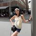 'Soft Light Veil' Multi-layered Ruffled One-shoulder Camisole For Women, Summer Style, Pink Ribbon Tank Top,_ecoleips.com