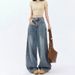 Retro High-waisted Wide-leg Jeans For Women, 2026 New Style, Loose Fit, Slimming, Casual, Drapey, Straight-leg,_ecoleips.com