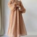 Women's Clothing Women's Wear New Style Big Swing Skirt Round Neck Lantern Sleeves_ecoleips.com