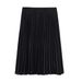 Verve Spring Summer New Elegant Versatile Chiffon Pleated Midi Skirt_ecoleips.com