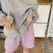 Shorts Women's Bottoms Soft Pants Plaid Print Spwear Pants Womens Pajama Pant Summer Loose Shorts Thin Pajamas Cotton Women_ecoleips.com
