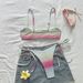 New 2026 Women's Gradient Illuminated Coconut Tree Swimsuit Two Piece Spaghetti Strap Bikini European American Style Cross Border E-commerce_ecoleips.com
