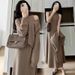 Maternity Wear New Autumn Winter Tea Style Outfit High-end Dress Two-piece Set_ecoleips.com