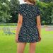 Women Casual Summer Dress Short Sleeve V‑Neck With Romantic Floral Print & Adjustable Tie‑Waist_ecoleips.com