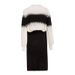 Elegant Women's Knit Sweater & Skirt Set, Loose Fit Long Sleeve Pullover With Stretchy Midi Skirt, Black Casual Two-Piece Outfit_ecoleips.com