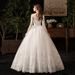Women's Clothing Lightweight Wedding Dress Long Sleeve Petite Simple Court Style Elegant Main For Travel Photography_ecoleips.com