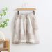 Retro Jacquard Pajama Shorts For Ladies Thin Yarn-Dyed Cotton And Linen Double Side Pockets Homewear Short Pants_ecoleips.com