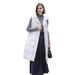 Women's Clothing autumn and winter mid length knee length cotton vest with hood for women fashion zipper single breasted cotton jacket_ecoleips.com