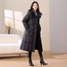Women's Long Puffer Coat – Knee-Length Winter Jacket With Slim Fit, Quilted Detailing, Stand Collar(Red/Khaki/White/Black/Brown, M-XXL)_ecoleips.com