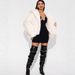 Plus Size Faux Fur Coat Women’s Winter Longline Jacket – Thickened Warm Outerwear With Elegant Fringe Detail (Black, White, Light Beige)_ecoleips.com