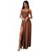 Women's New Sexy Slit Slim Fit Backless Fashionable Suspender Dress, Long Skirt_ecoleips.com