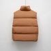 Pinghu Chixin Simple Casual Stand Collar Puffer Down Women New Autumn Winter Short Loose Vest_ecoleips.com