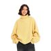 Women's Knit Sweater Oversized High Neck Pullover Casual Long Sleeve Top - Soft Viscose Blend Yarn, Loose Fit, Fall Winter Fashion_ecoleips.com