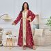 Verve MT029 Arabic Clothing Robe Embroidered Cardigan Vest Two-Piece Dress_ecoleips.com