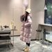 girl 2025 Winter New Long Hooded Over-the-Knee Puff Down Cotton Jacket For Women, Warm Coat_ecoleips.com