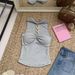 French-style Elegant Hollow-out Chain Halter Neck Camisole For Women With Chest Pads, Slim-fit, Off-shoulder, Sleeveless_ecoleips.com